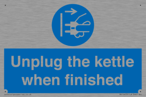 Unplug the kettle when finished